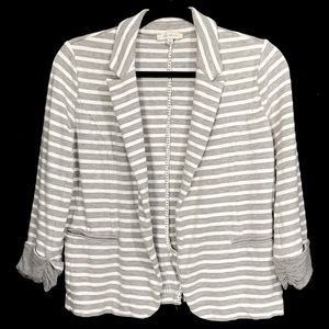 Anthropologie Skies Are Blue Striped Blazer